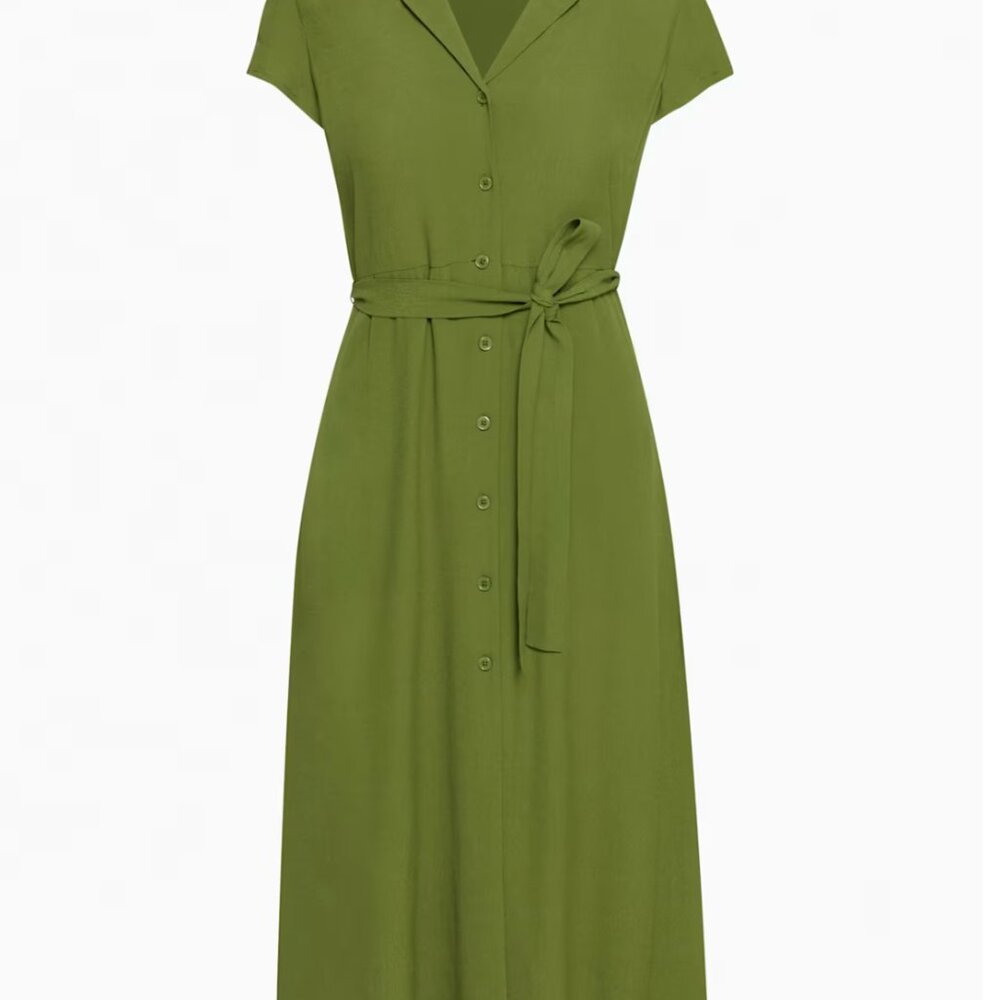 Wilfred Green Button Down Shirt Dress - Picture 6 of 12